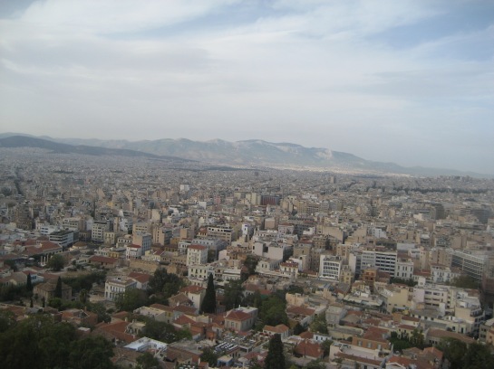 A view of Athens from the Parthenon